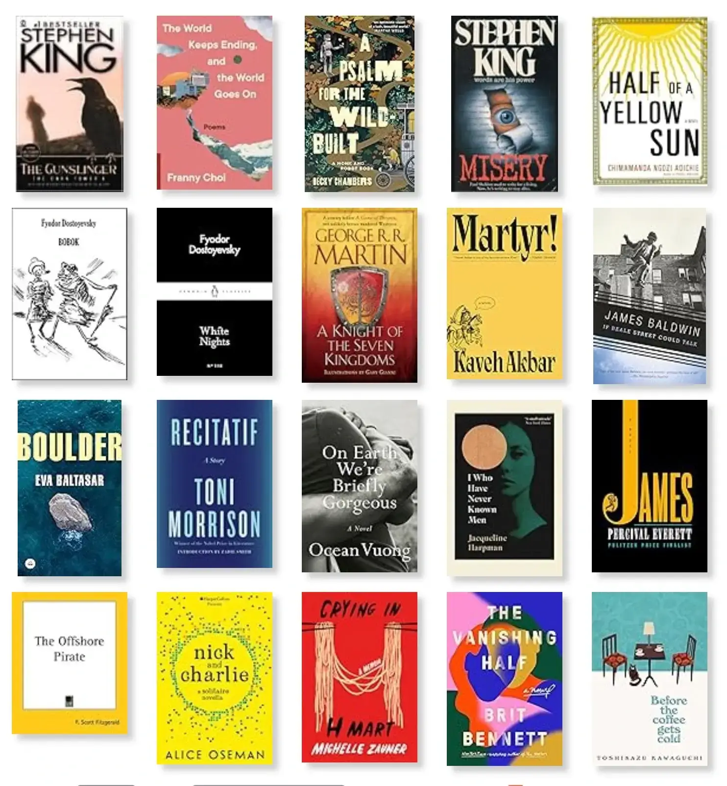 A collage of the book covers of all the books I read in 2025